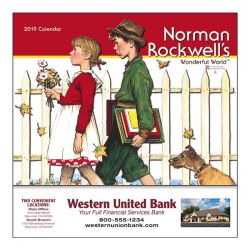 Mini Wall Calendar - 13 Month - Norman Rockwell