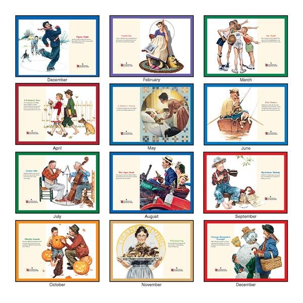 Wall Calendar Monthly Norman Rockwell s Wonderful World