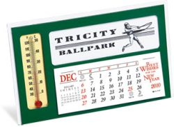 Desk Calendar w/ 3 Month View & Thermometer - Window