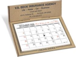 Desk Calendar w/ 3 Month View - Forest